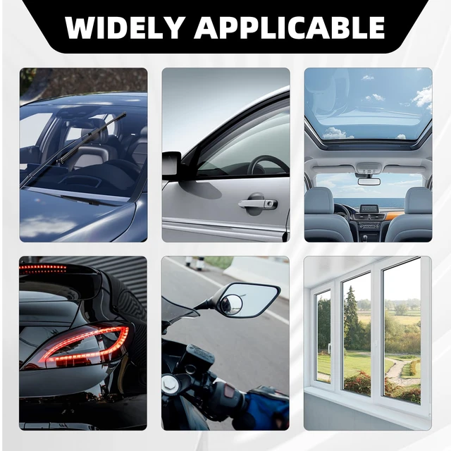 Alt view image 6 of 6 - Polyurethane Sealant Windshield Adhesive 300ML 2 Pack Weather Resistant High Strength, Fast Curing Automotive Glass, Car Windscreen, RV Window - Professional Strength Crack Repair Glue