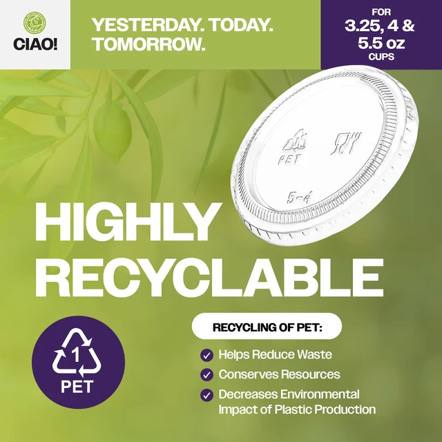 Alt view image 3 of 7 - Portion Cup Lids, Ultra Clear PET for 3.25, 4 and 5.5 oz Portion Cups, 74mm Diameter, Designed and Fit For Brand - 3.25, 4 and 5.5 oz Portion Cups Only (Case of 2,500)