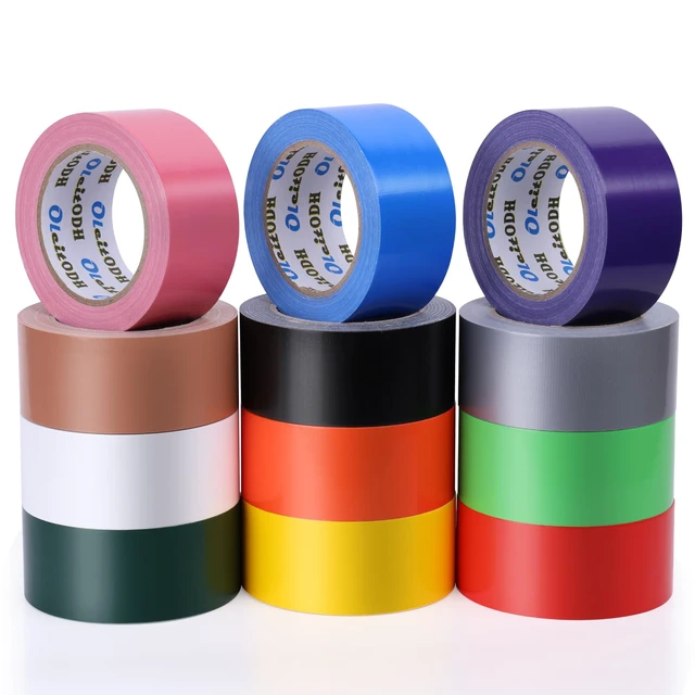 Main image of Rainbow Colored Duct Tape Bulk 2 Inch x 360 Yards, 12 Rolls Bright Assorted Colors, Waterproof, Heavy Duty, For Arts Home Office School DIY Craft, Flexible, No Residue