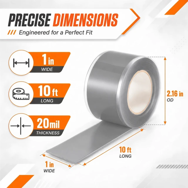 Alt view image 2 of 7 - Self Fusing Silicone Tape Waterproof Rescue Tape 4 Rolls 1 Inch x 10 Feet Emergency Repair Tape, Heat Resistant, Electrical Insulation, No Residue, Pipe Leakage, Handlebars & Cable Wrapping