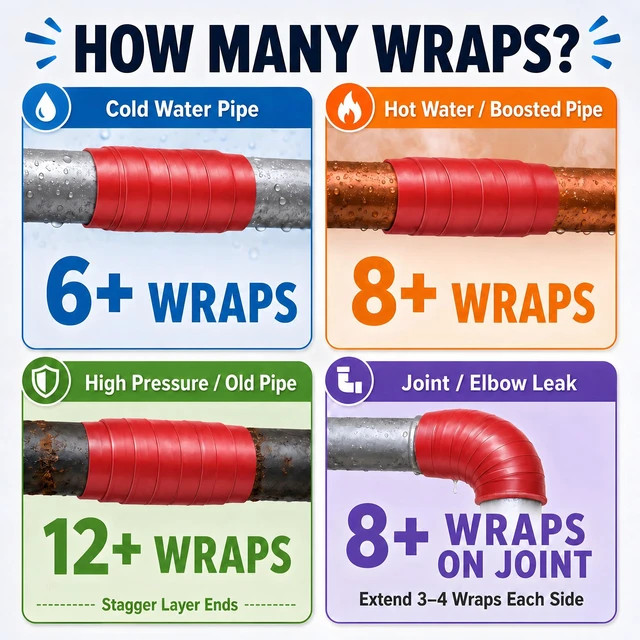 Alt view image 6 of 7 - Red Electrical Tape 1 in x 10 ft Self-Fusing Silicone Rubber 4 Roll Flexible Silicone Rubber, Plumbers Tape for Pipe Leaks, Waterproof & Insulating, Outdoor Coax and Electrical Cables