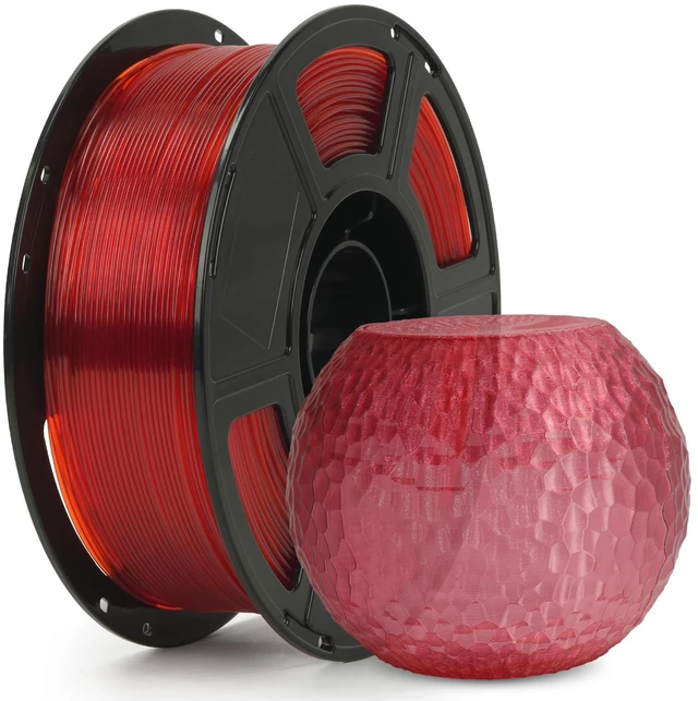 Main image of Rapid PETG Filament 1.75mm Clear Ruby Red, Max 600mm/s High Speed Printing, 3D Printer Filament 1kg Spool, Dimensional Accuracy +/- 0.02mm, Fits Most 3D Printers