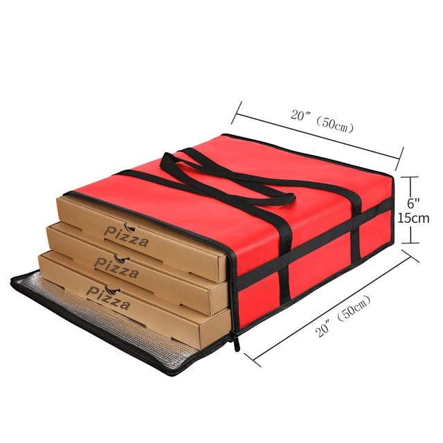 Alt view image 5 of 7 - Pizza Carrier Insulated Bags Large for Deliveries Delivery Bag 20x20 inch for Personal and Professional Pizza Warmer Bags for Carry Hot, Commercial Food Warmers for Catering, Pizza Carrier, Black