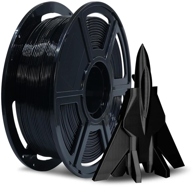 Main image of Rapid PETG Filament 1.75mm Black, Max 600mm/s High Speed Printing, 3D Printer Filament 1kg Spool, Dimensional Accuracy +/- 0.02mm, Fits Most 3D Printers