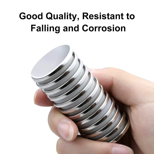Alt view image 3 of 7 - 12 Pack Strong Neodymium Disc Magnets with Adhesive Backing Silver Round Powerful Permanent Rare Earth Magnets, Heavy Duty Magnet for Fridge, DIY, Scientific, Craft, Office, 32 x 3mm