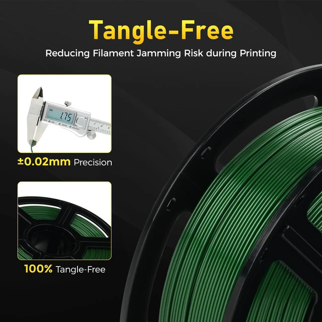 Alt view image 5 of 6 - Rapid PETG Filament 1.75mm Metallic Green, Max 600mm/s High Speed Printing, 3D Printer Filament 1kg Spool, Dimensional Accuracy +/- 0.02mm, Fits Most 3D Printers