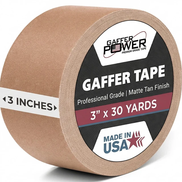 Main image of Tan Tape 3 Inch x 30 Yards, Pro Grade, Made in USA