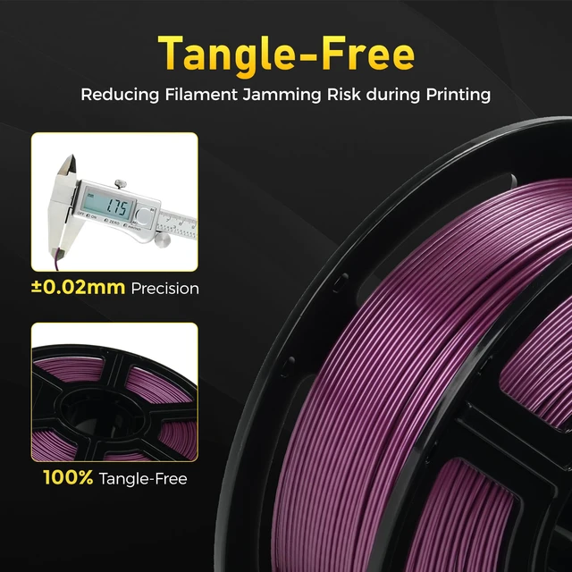 Alt view image 5 of 6 - Rapid PETG Filament 1.75mm Metallic Purple, Max 600mm/s High Speed Printing, 3D Printer Filament 1kg Spool, Dimensional Accuracy +/- 0.02mm, Fits Most 3D Printers