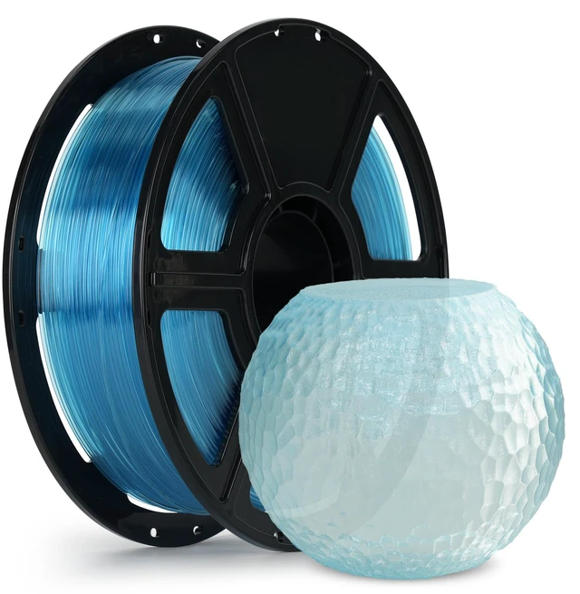Main image of Rapid PETG Filament 1.75mm Clear Light Blue, Max 600mm/s High Speed Printing, 3D Printer Filament 1kg Spool, Dimensional Accuracy +/- 0.02mm, Fits Most 3D Printers