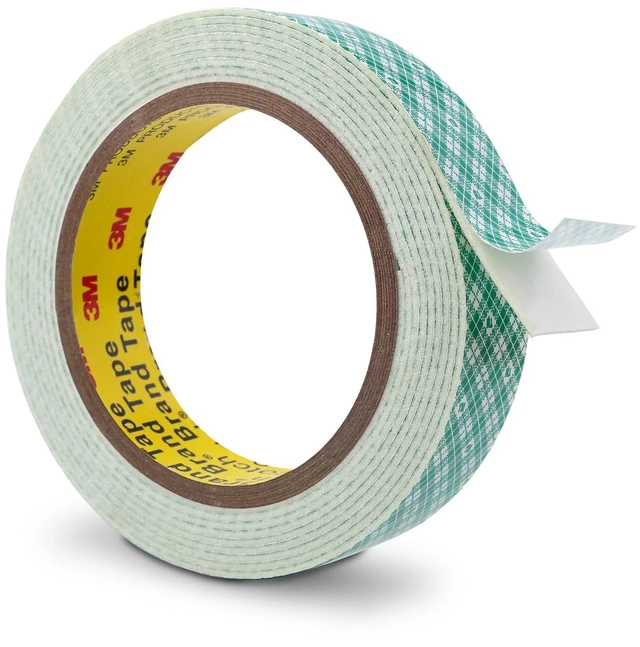 Main image of 3M Double Sided Foam Tape 1" x 10Ft 1 Pack White Heavy Duty Double Coated Urethane Adhesion Polyurethane Tape for Bonding Attaching Mounting
