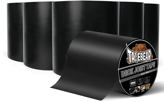 Main image of Joist Tape 6"×16' Deck Joist Tape Waterproof Butyl Sealant 6Rolls Joist Flashing Tape for Decking, Anti-Corrosion Weather Resistant Tape for Wood Decks Beams Rim, Roof
