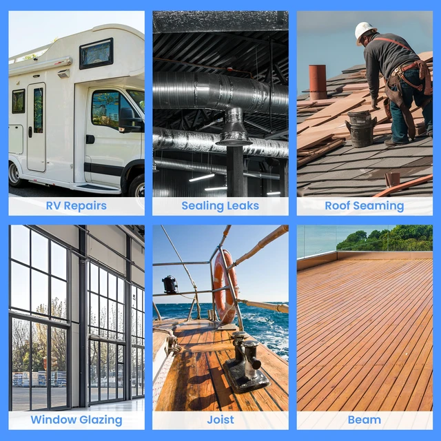 Alt view image 6 of 7 - Joist Tape 6"×16' Deck Joist Tape Waterproof Butyl Sealant 6Rolls Joist Flashing Tape for Decking, Anti-Corrosion Weather Resistant Tape for Wood Decks Beams Rim, Roof