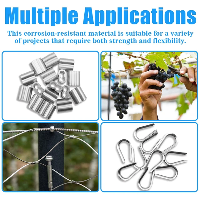 Alt view image 5 of 7 - Vinyl Coated Galvanized Steel Wire Rope 3/16" PVC Covered Steel Cable 50ft/100ft/150ft/200ft, Ideal String Light Hanging Cable