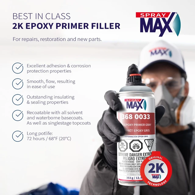 Alt view image 2 of 7 - 2K Epoxy Primer Gray | 2K Primer Automotive | Epoxy Spray Paint For Metal, Aluminum & Steel | Corrosion-Resistant, Fast-Drying, High Adhesion & Professional Grade | Epoxy Primer | 12.5 oz