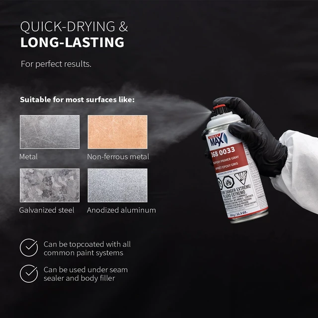 Alt view image 6 of 7 - 2K Epoxy Primer Gray | 2K Primer Automotive | Epoxy Spray Paint For Metal, Aluminum & Steel | Corrosion-Resistant, Fast-Drying, High Adhesion & Professional Grade | Epoxy Primer | 12.5 oz