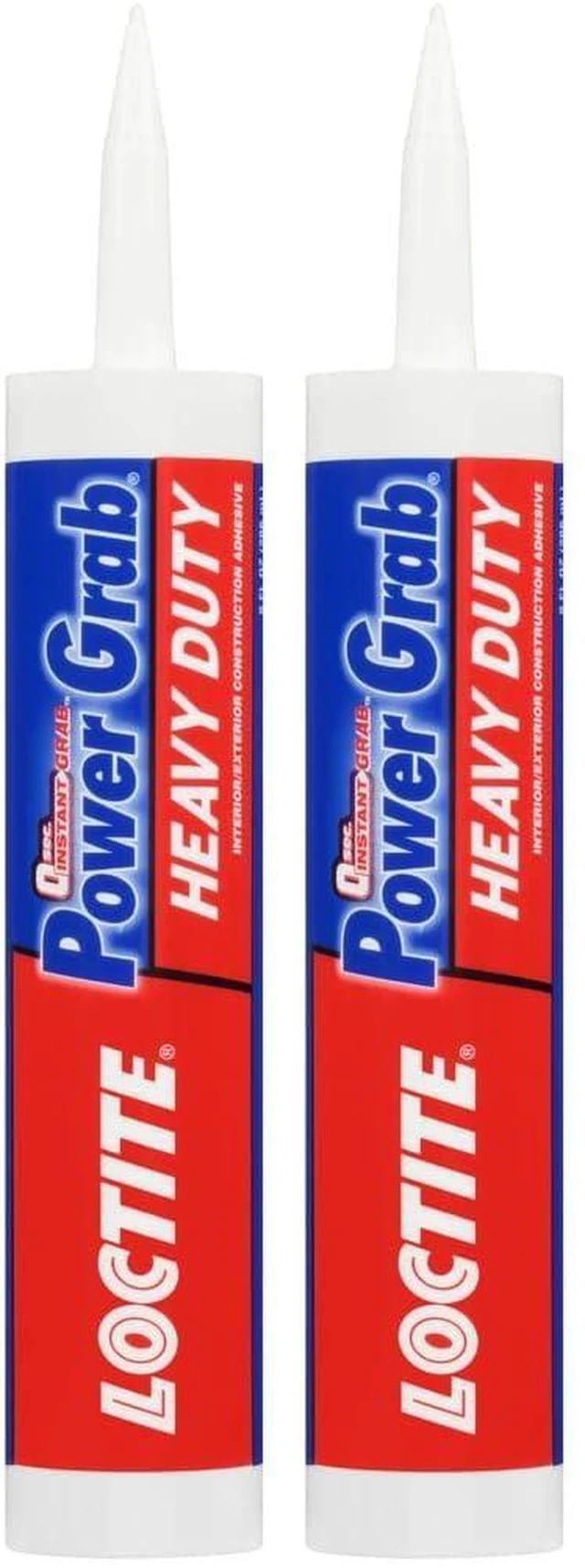Main image of Power Grab Express Heavy Duty Construction Adhesive, 9 fl oz Cartridge, Versatile Constuction Glue for Wood, Wall, Tile, Foam Board & More (Pack of 2)