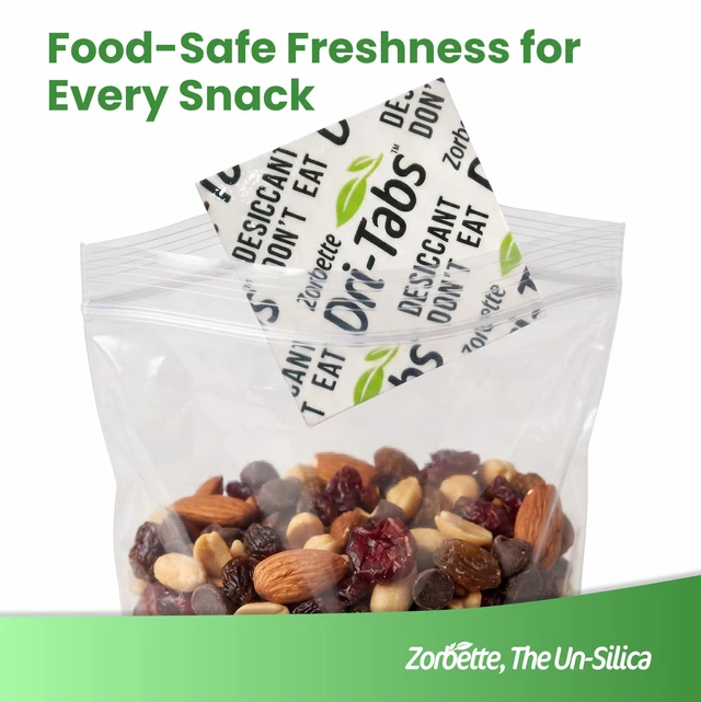 Alt view image 5 of 7 - Dri-Tabs | Food-Safe Moisture Absorbers Keep Fruits, Veggies, Snacks, Bread & More Fresher, Longer! Eco-Friendly, Plant Based Desiccant that Replaces Silica Gel Packets - 3 of 75pk (Green)