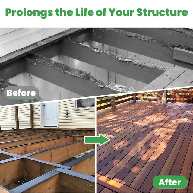 Alt view image 4 of 7 - Joist Tape 2"×50' Deck Joist Tape Waterproof Butyl Sealant 4Rolls Joist Flashing Tape for Decking, Anti-Corrosion Weather Resistant Tape for Wood Decks Beams Rim, Roof