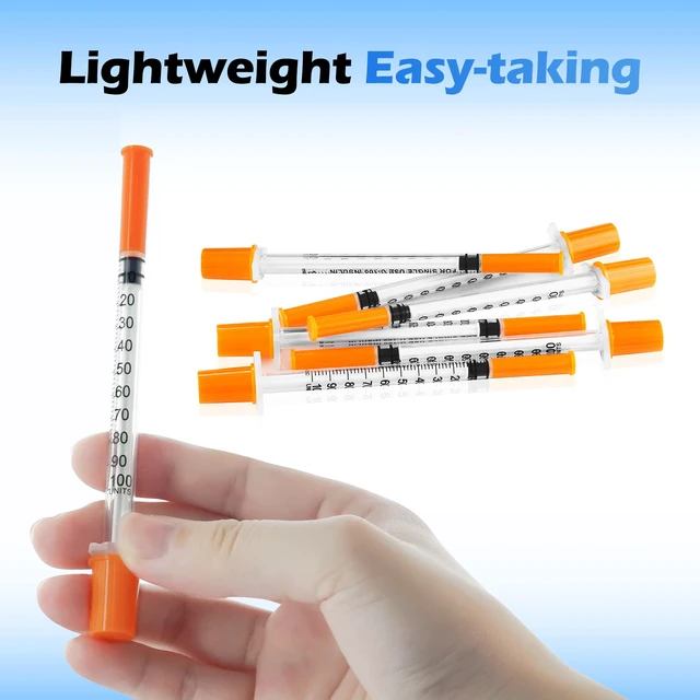 Alt view image 6 of 7 - Syringes 1ml 27 Gauge 1/2 inch U-100 27G 1cc 13mm Lab Syringe, Pack of 100