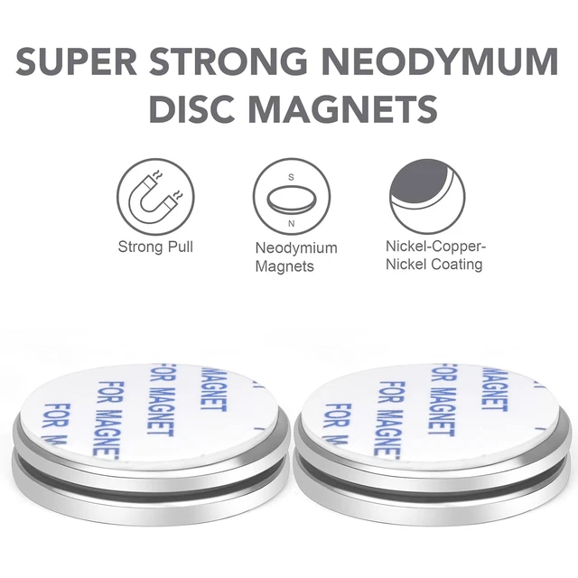 Alt view image 2 of 7 - 25 Pack Strong Neodymium Magnets with Adhesive Backing Powerful Permanent disc Rare Earth Magnet for Fridge Whiteboard DIY Refrigerator Building Scientific Crafts and Office, 1.26" x 0.12"