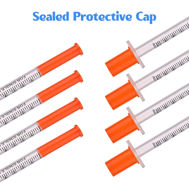 Alt view image 3 of 7 - Syringe 1ml/cc 31G 5/16 inch 8mm U-100 Disposable Lab Syringes, Pack of 100