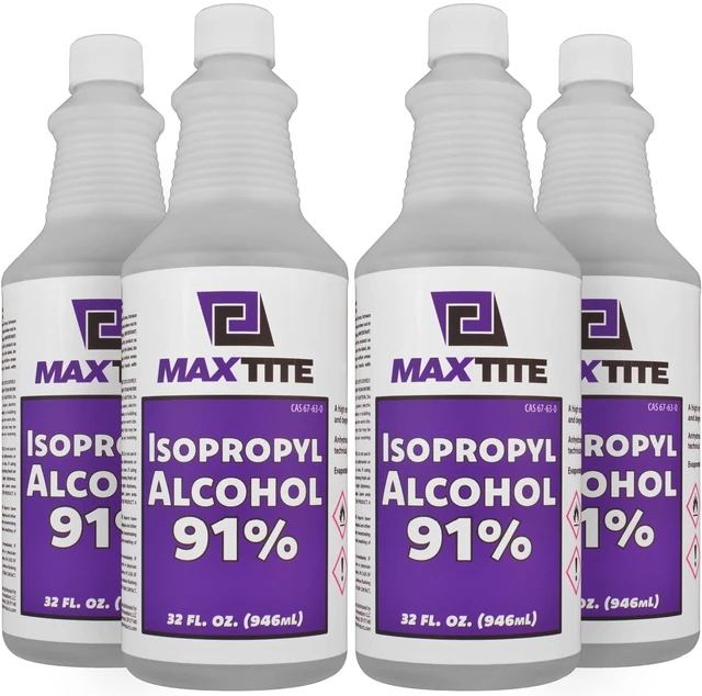 Main image of Isopropyl Alcohol 91% (1 Gallon, 4 Pack of 32oz)