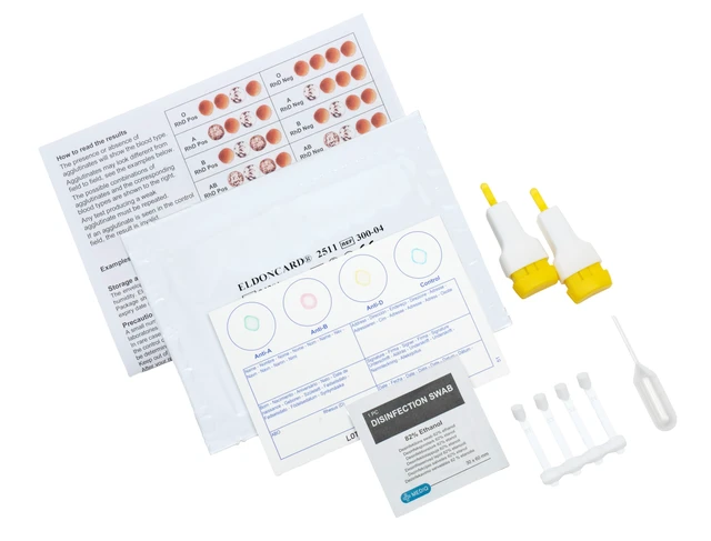 Alt view image 2 of 7 - Blood Typing Kit, 5 Test Pack, Know Your Blood Type, Accurate Instant Home Testing, Determine A, O, B, Rhs-D Negative & Positive Groups