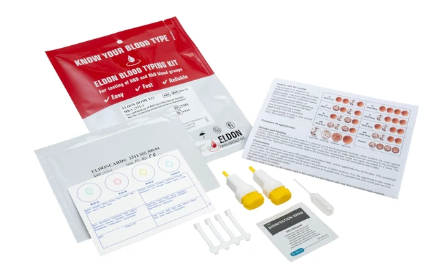 Alt view image 3 of 7 - Blood Typing Kit, 5 Test Pack, Know Your Blood Type, Accurate Instant Home Testing, Determine A, O, B, Rhs-D Negative & Positive Groups