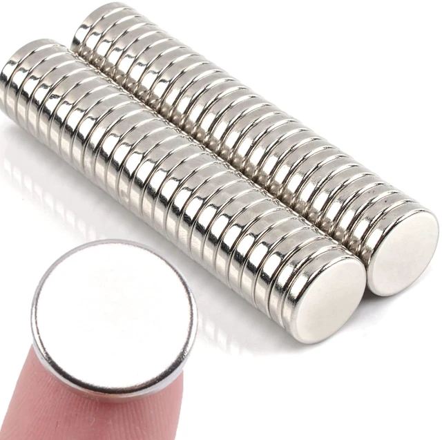 Main image of 50 Pcs Super Strong Neodymium Magnets Disc, 15 x 3 mm Decorative Round Fridge Rare Earth Magnets, Fun Small Refrigerator Magnets for Whiteboard, Cute Locker, Crafts Dry Erase Board
