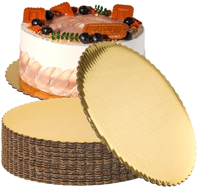 Main image of 20 Pack Cake Boards, 12 Inch Round Gold Cake Circles, Disposable Pizza Circles Cake Pan Base Stand for Desserts and Pastries, Greaseproof Cardboard Cake Rounds for Cake DIY, Birthday