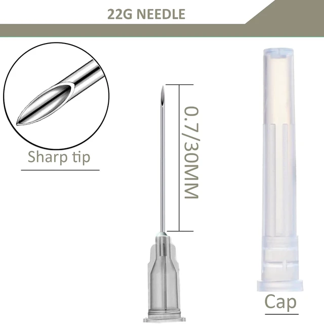 Alt view image 3 of 6 - 20 Pack 10ml Syringe, With 22G Needle, Disposable Individually Wrapped