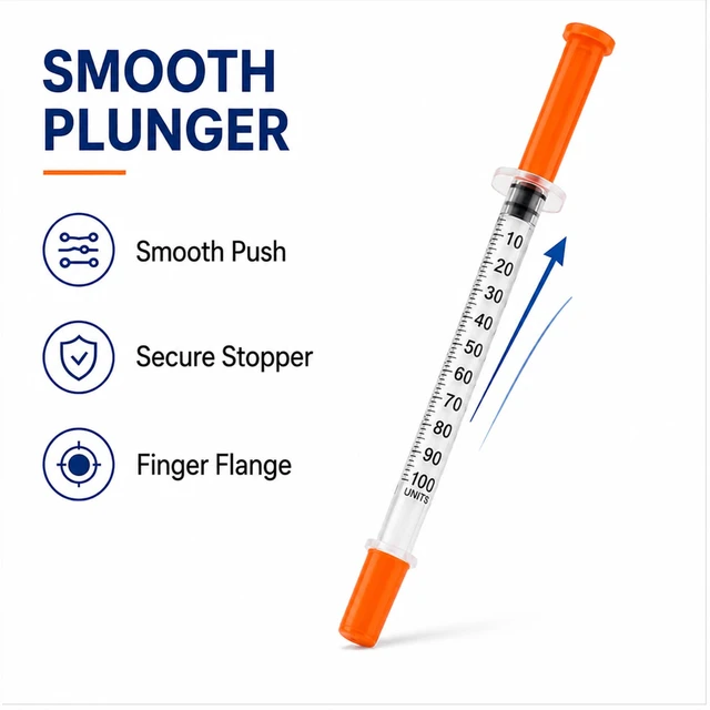 Alt view image 3 of 7 - U-100 1 ml/cc 30g 5/16 inch Seringe, Individual,100 Pack