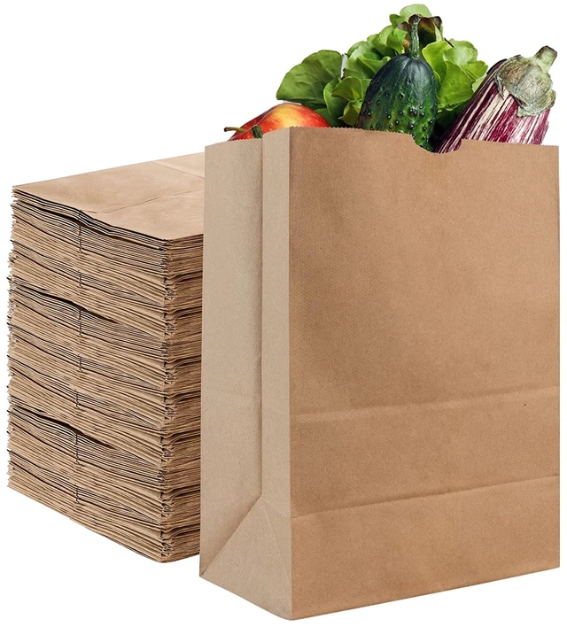 Main image of 52 lb Kraft Brown Paper Bags (70 Count) Bulk Large Grocery Bags for Shopping