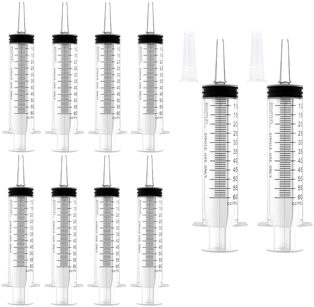 Main image of 60mL Syringe Catheter Tip Sterile with Caps - (No Needle) - Sterile, Individually Wrapped - 10 Syringes