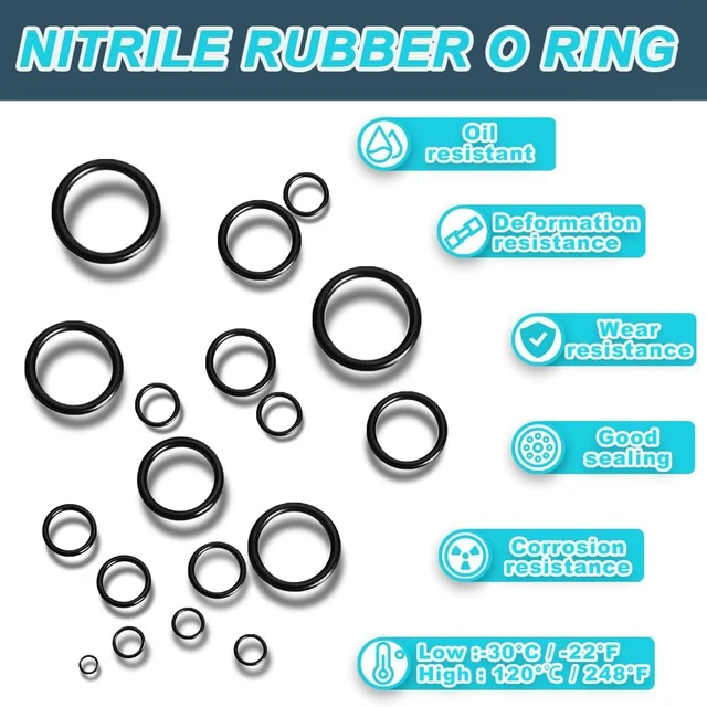 Alt view image 7 of 7 - 335 Pcs Hydraulic O-Ring SAE 900 Series 12 Size Buna-N 70A Inch O Rings Seal Kit for Hydraulic Fitting,Straight Thread Tube Fittings,Cylinders,BOSS ORB Fittings