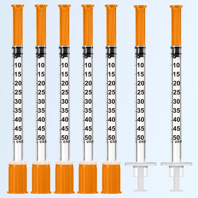 Alt view image 7 of 7 - 0.5ml 30G 5/16" Syringes, Lab Syringes Individually Wrapped pack of 100