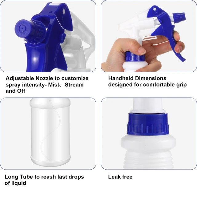Alt view image 3 of 6 - 12 Pcs 16 Oz Plastic Spray Bottles Reusable adjustable sprayers for water, cleaners, plants and household tasks; bulk pack for home or commercial use