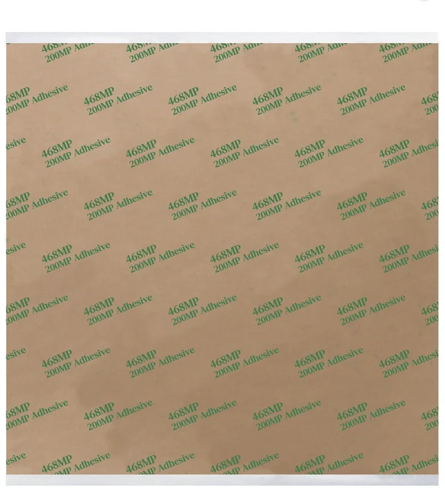 Main image of 468MP Double Sided Adhesive Transfer Tape Sheets - 8 x 8 in 5-Pack, Acrylic Adhesive, High Temp Up To 400F, Bonds Plastic and Metal