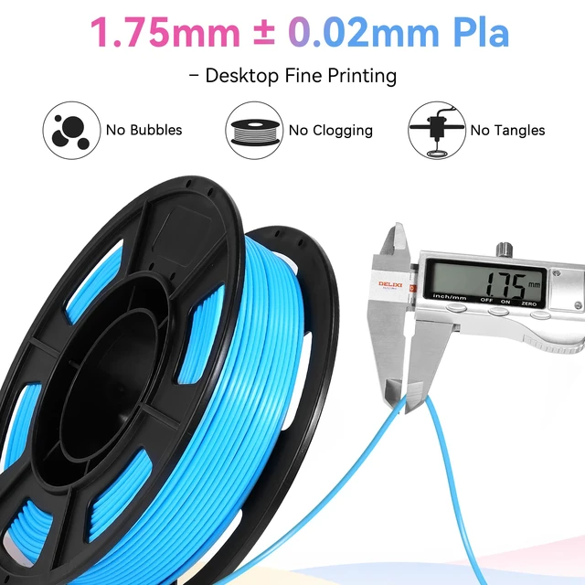 Alt view image 3 of 7 - PLA 3D Printer Filament Bundle 250g, 1.75mm/±0.02mm 6 Colors 1.5KG Multicolor PLA Compatible with Most FDM 3D Printers, Red, Pink, Orange, Yellow, Green, Sky Blue for Beginners, Vacuum-Sealed