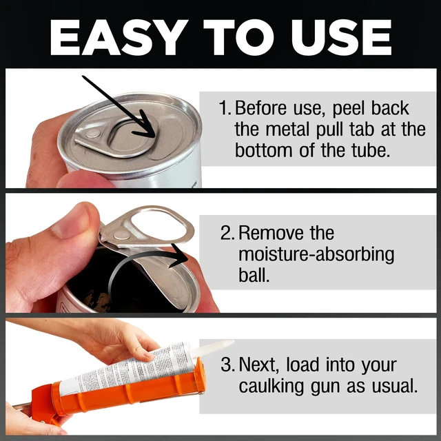 Alt view image 7 of 7 - Polyurethane Windshield Adhesive, Black - Fast Curing Glass Glue High bond strength urethane windshield sealant - fast cure for auto & RV glass installs