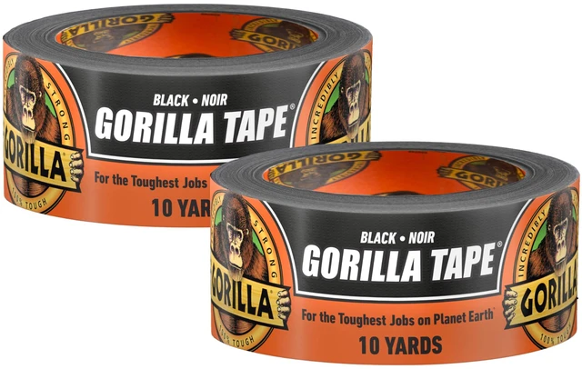 Main image of Tape; Duct; Utility; Triple Layer Strength; Indoor & Outdoor; Weather Resistant Shell; 1.88 in x 10 yd; Black; (Pack of 2)