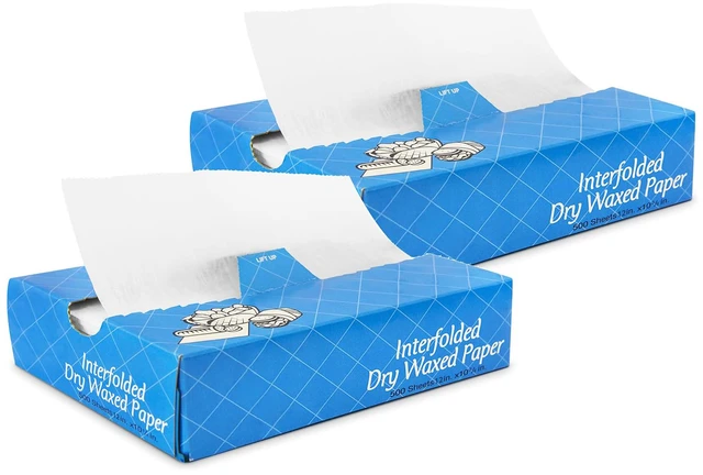 Main image of 1000 Sheets 12 x 10.75 Dry Wax Paper Sheets for Food, Greaseproof Sandwich Wrapping, Interfolded Deli Wax Paper for Fries, Burgers, Food Basket, Made in USA