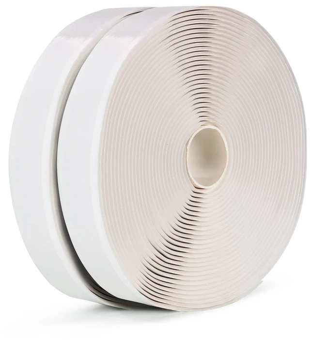 Main image of Butyl Tape 3/4 Inch x 33 Feet White 2 Pack Leak Proof Waterproof Seal Strong Adhesion, Non-Hardening, Weather Resistance, Instant Seal for RV Roof Boat Repairs, Fits Most Surfaces, Easy Install