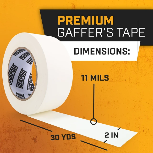Alt view image 2 of 7 - White Gaffer Tape 4 Pack - 2 Inch x 30 Yards Pro Matte Gaff Tape Gaffers Tape Heavy-Duty Professional Grade, Water Resistant, Non-Reflective Matte, Residue-Free, Hand-Tearable for Stage