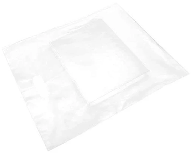 Alt view image 6 of 7 - 15"x18" Clear Plastic Bags With Handles - 2.25 Mil Extra Thick - 100 Pack Transparent Bag with Grip for Gifts, Shopping, & Merchandise - Durable LDPE Die Cut for Packaging - Bulk Clear Plastic Bag