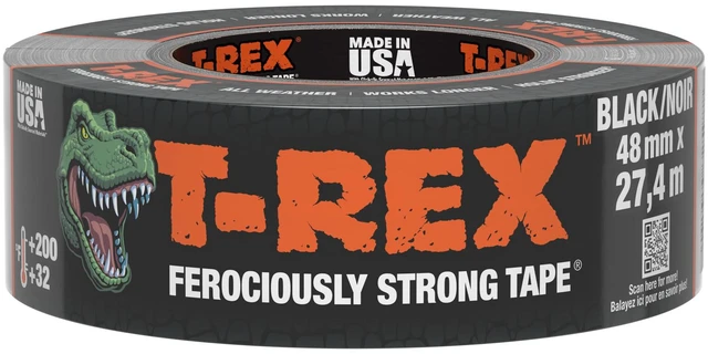 Alt view image 3 of 7 - Tape Heavy Duty Duct Tape with UV Resistant & Waterproof Backing for Ferociously Strong Repairs, 1.88" x 30 yd, Black, 1 Roll