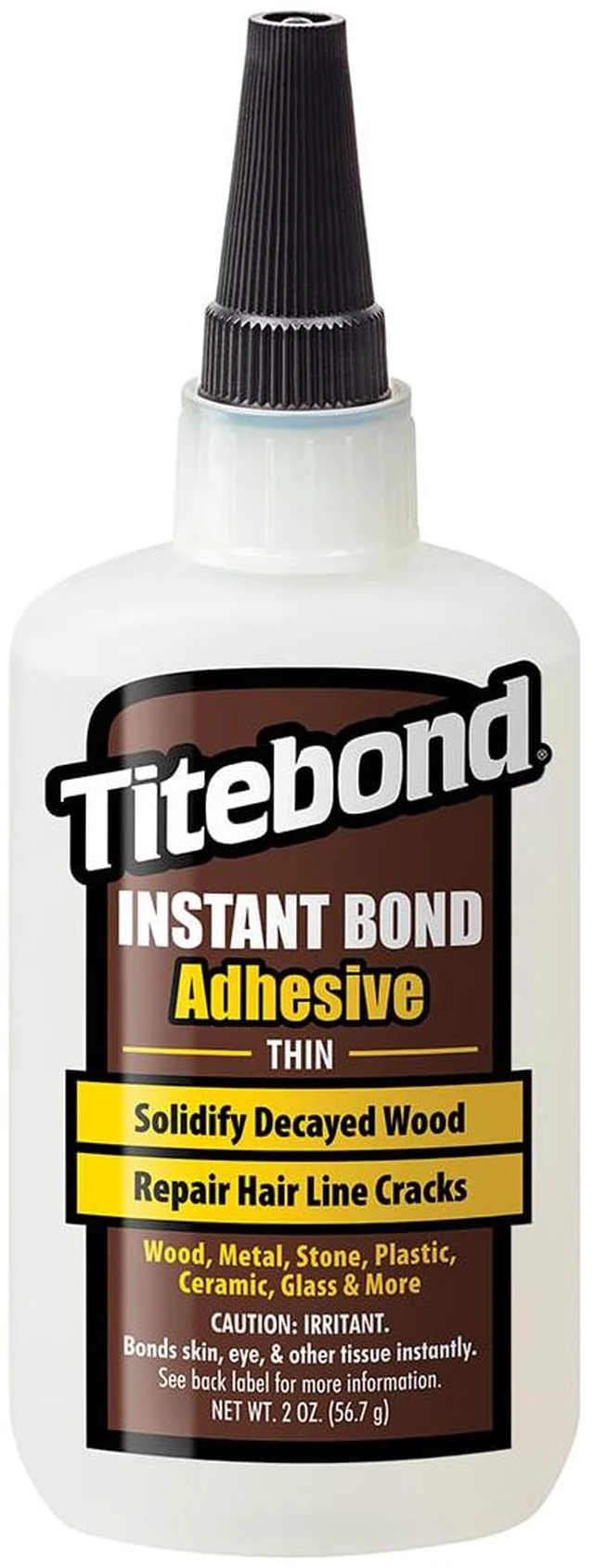 Main image of Instant Bond Wood Adhesive, Thin Viscosity, Clear, 2 oz., 6201