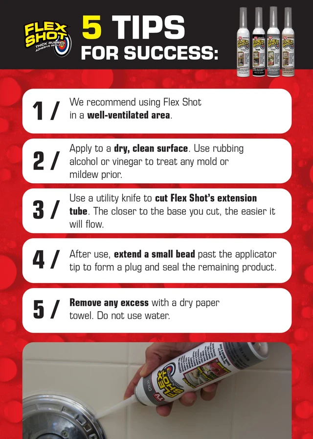 Alt view image 7 of 7 - Flexible Rubber Silicone Sealant, Waterproof Caulk, UV Resistant, No Caulk Gun Needed, Perfect for Kitchen, Bath, Showers, Sinks, Baseboards, Clear, 8oz, 2-Pack