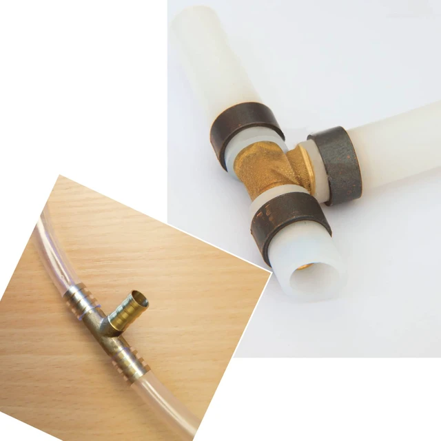 Alt view image 6 of 7 - 25 Pack 1/2" PEX Fittings, PEX Tee Fittings, Brass PEX Fittings for PEX Tubing Pipe