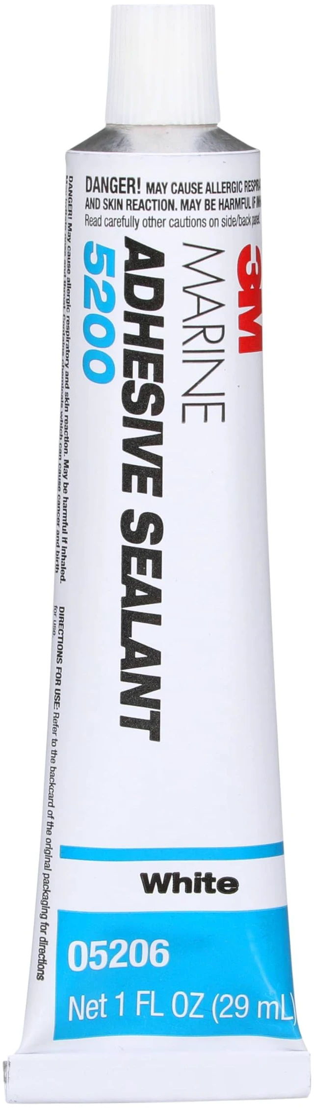 Main image of Marine Adhesive Sealant 5200, White, 1 oz Tube Permanent Bonding and Sealing for Boats and RVs Above and Below the Waterline Waterproof Repair